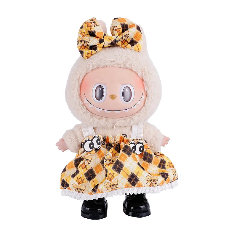 

PMT New Available First and Second Generation Labubu Clothes Sitting Party Pendant 17cm Baby Dress Doll Sweet Fragrant Skirt