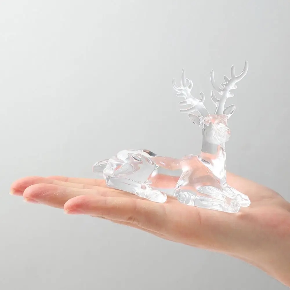 Animal Decorations Simulation Acrylic Deer Acrylic Deer Crystal Deer Elk Cute Children's