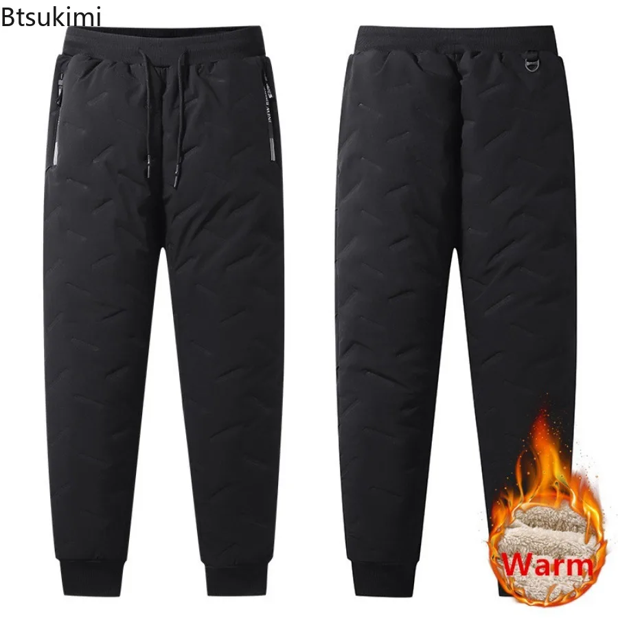 2025 Men's Winter Keep Warm Thicken Sweatpants Casual Pants Mens Joggers Pants Fleece Casual Cargo Pants Male Warm Trousers 7XL