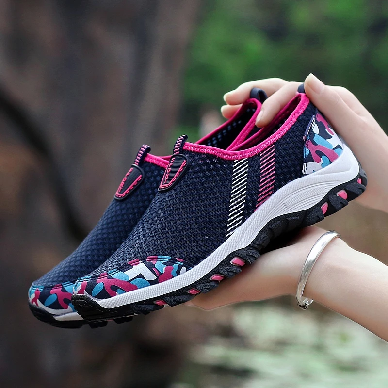 

Мужская повседневная обувь, сетчатые уличные дышащие слипоны на плоской подошве, мужские кроссовки, удобные водные лоферы, Zapatillas, модная летняя обувь