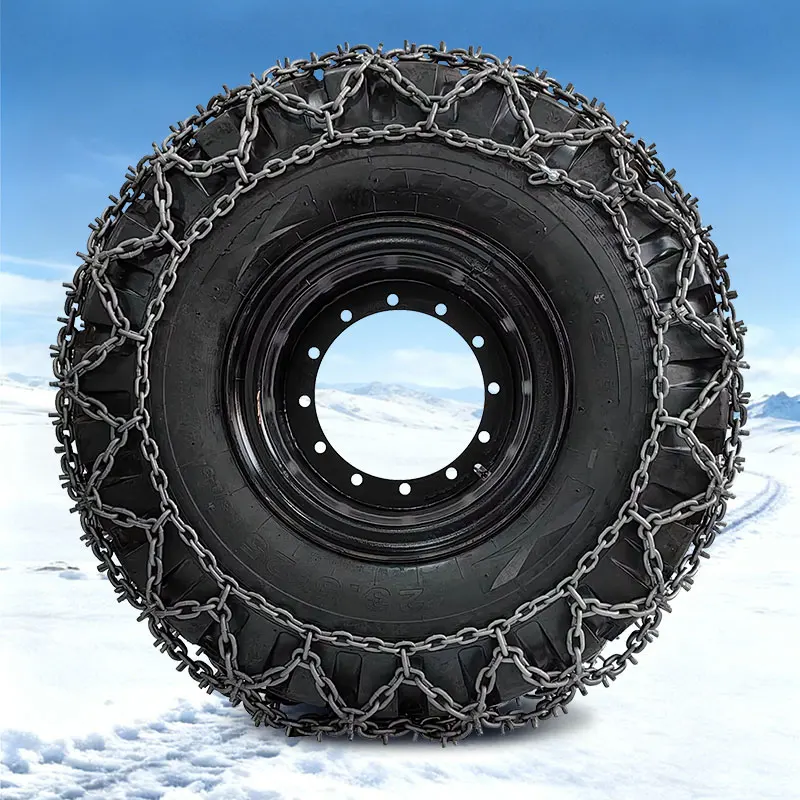 New Heavy Duty Forest Tire Chain U-stud Alloy Steel Heat Treated High Quality 235-255mm Width 40km/h Speed for Logging Equipment