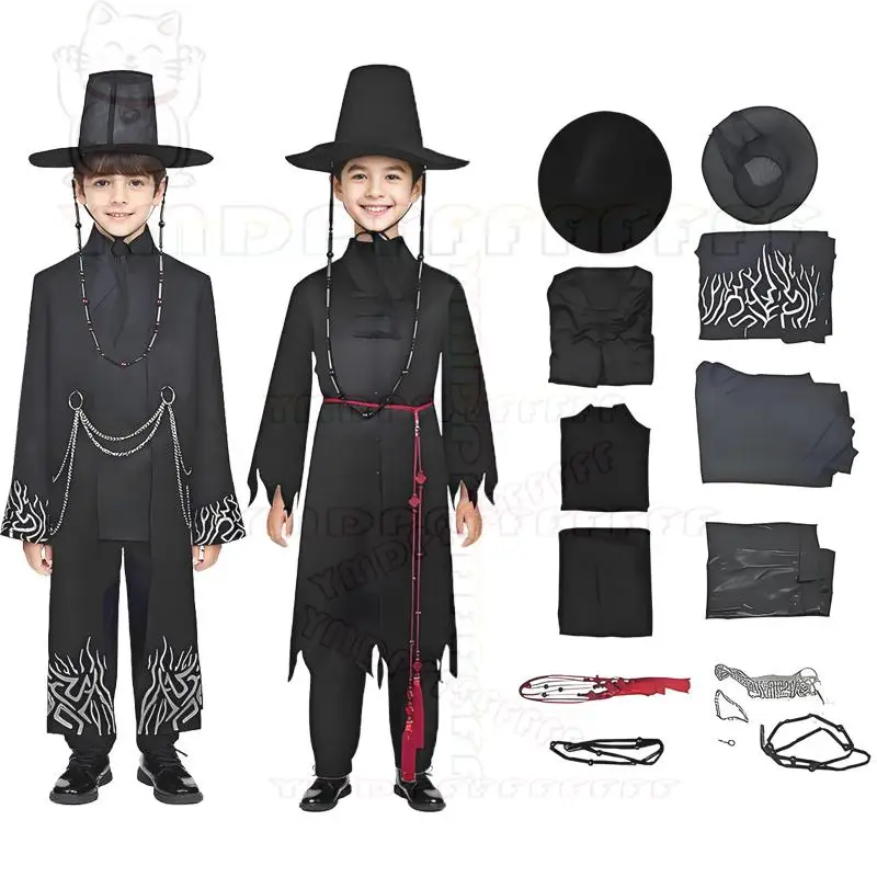 Set di costumi cosplay da uomo Spot Shajia Costume da canto nero di Qin Yubei, regalo notturno di carnevale di Halloween caldo