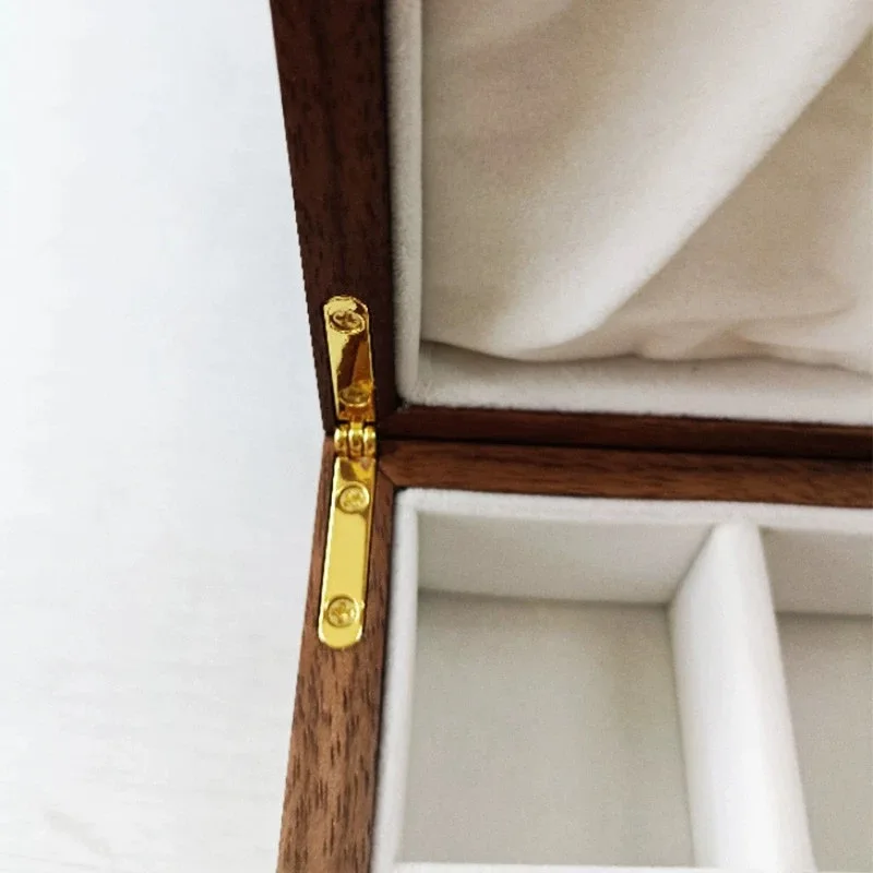 Metal Supporting Hinges 10Pcs for Box Makeup Box Wooden Small Hinge Golden Accessories with Installation Screws