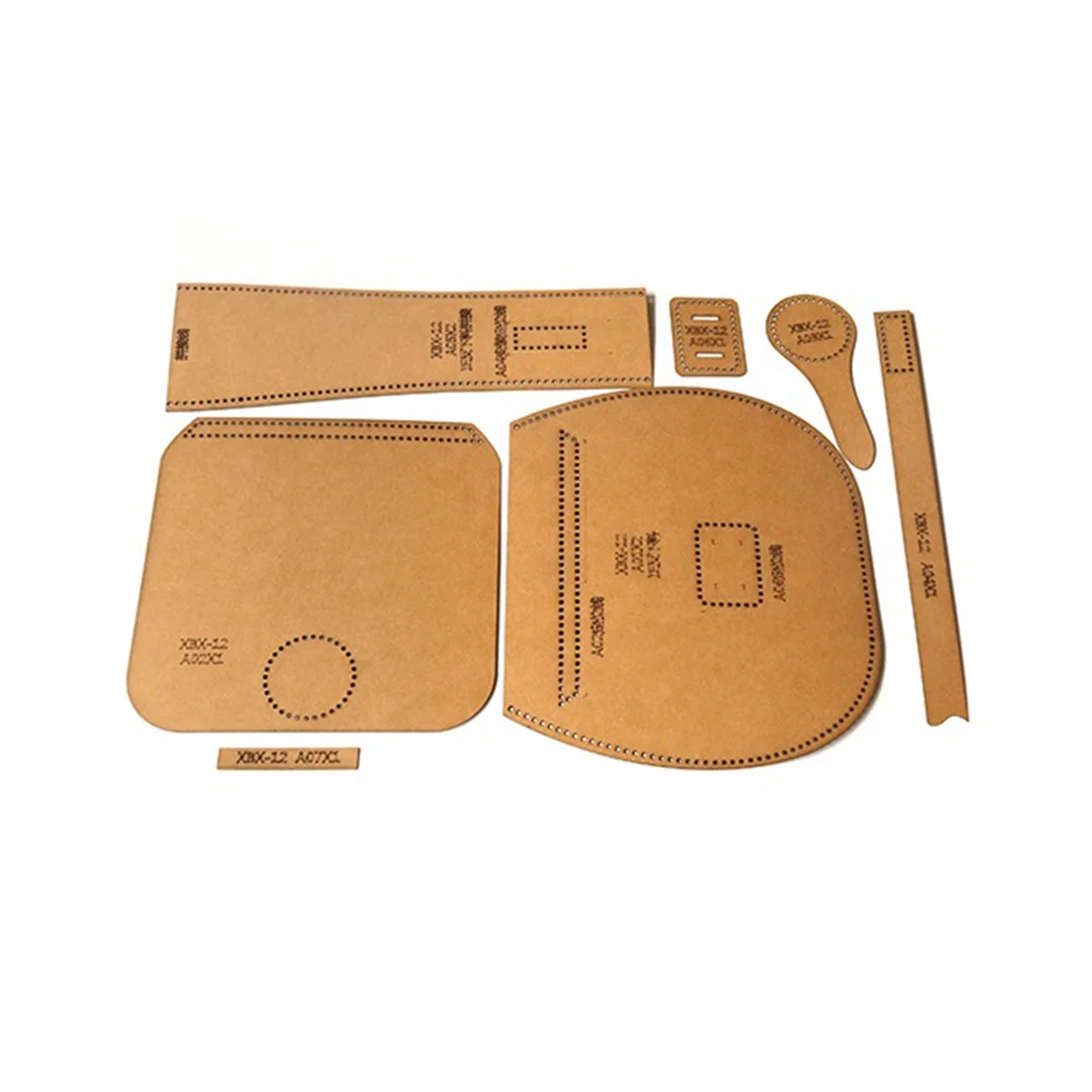 DIY Leather Tool Kit Kraft Handbag Sewing Pattern DIY Handmade Craft Template Finished Product Size 21x19x6.5CM