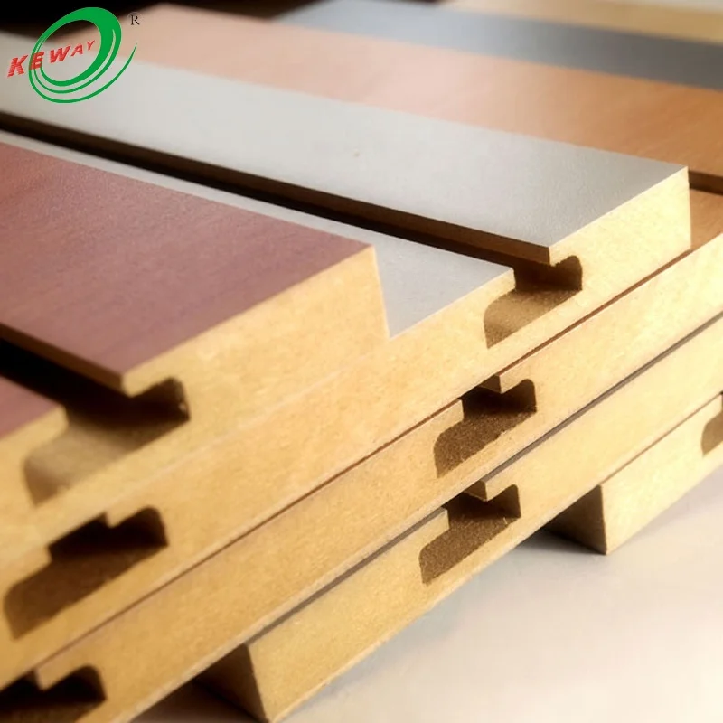 Factory Price 15/18mm Melamine Slotted Slat Wall Panel 18mm Aluminum Slatwall Panel MDF for Display