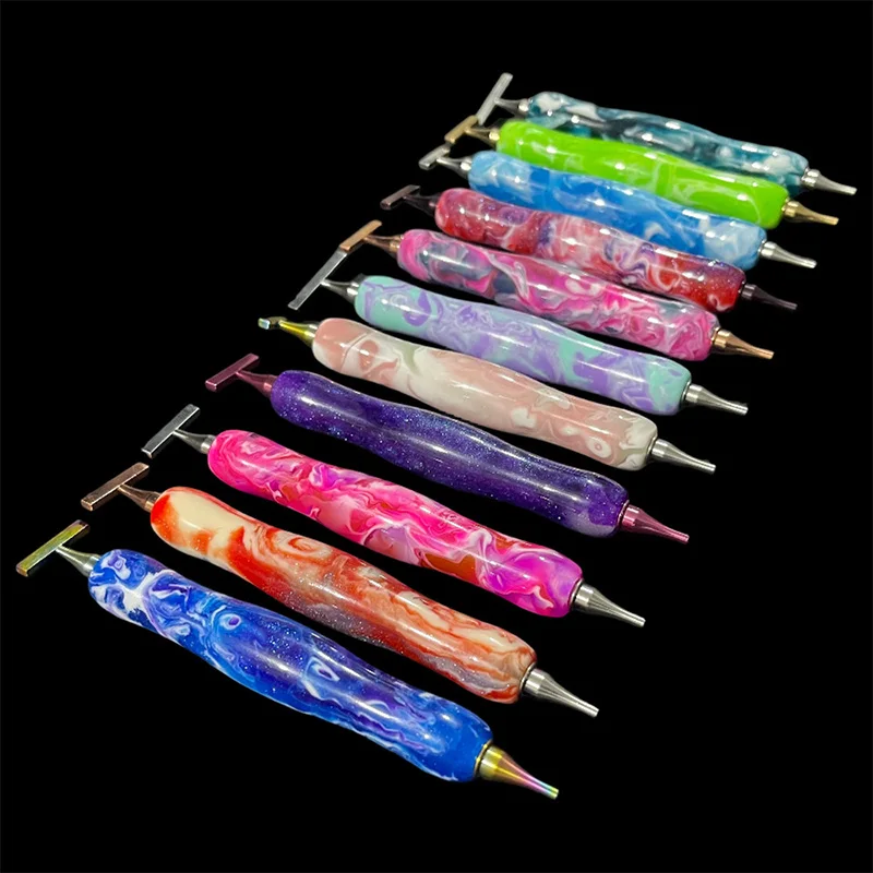 Colorful Diamond Drawing Thread Point Pen Embroidery Threaded Dot Drill Tool Multifunctional Metal Screw Thread Head Accessories