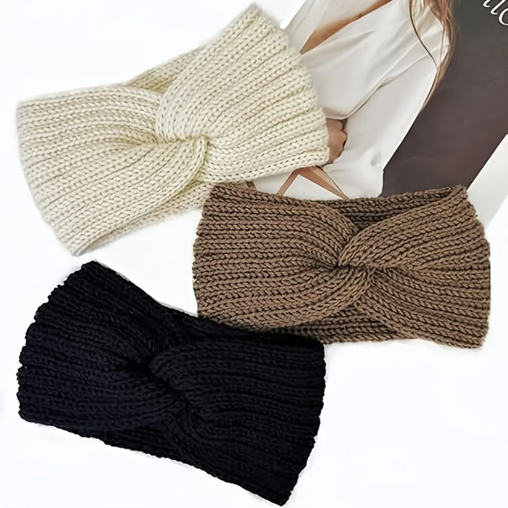 3/1pcs Knitted Headband with Ear Protection, Fashionable and Warm Hair Accessories for Autumn