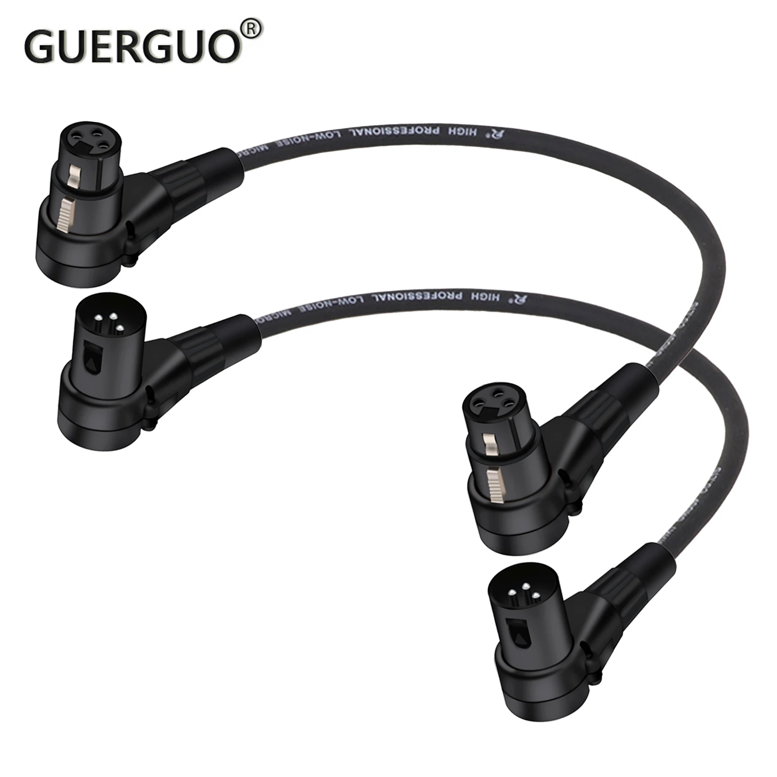 1PC Right Angle XLR Cable,XLR Microphone Cable,Male to Male,Female to Female Oxygen-Free Copper (OFC) XLR Mic Cord,Speaker Cable