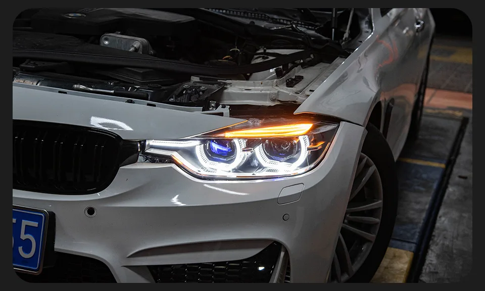 AKD Car Lights for BMW F30 LED Headlight Projector Lens 2012-2019 F31 F35 3 Series 320i 325i DRL AngelEye Automotive Accessories