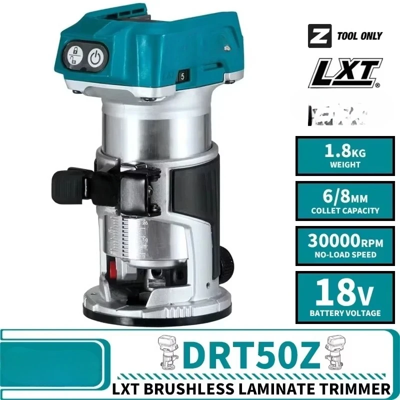 Brushless Trimmer Cordless Electric Router Carpenter Milling Engraving Slotting Machine Carpenter Tools