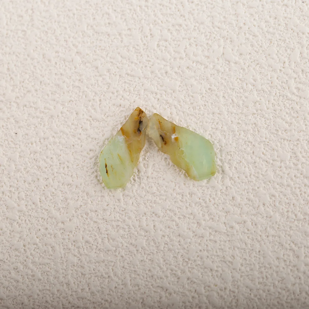 Natural Stone Blue Opal Nugget Earring Beads,Fashion Jewelry DIY Gemstone Earrings Accessories For Women 21x9x1mm 2g