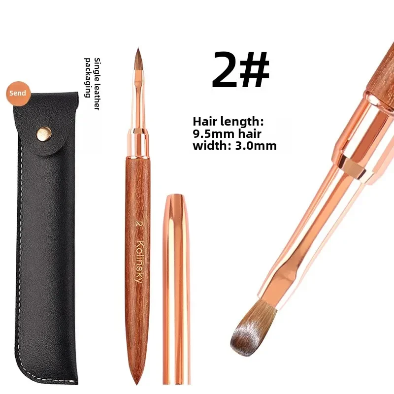 Nieuwe nagelbenodigdheden voor professionals 100% Kolinsky Nail Art Brush Acryl UV Gel Extension Pen Nagellak Schilderij Tekening Brush