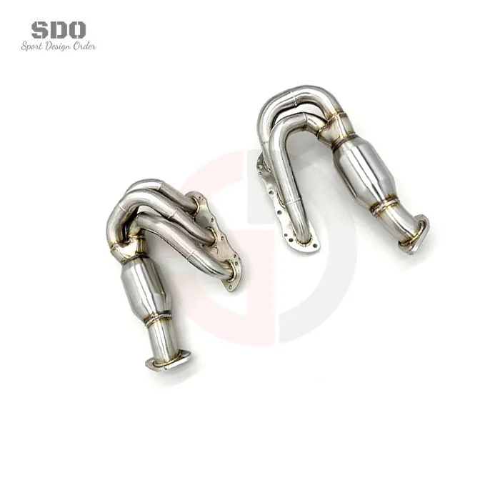 Tuning Exhaust Manifold for  Boxster/987/987.2 2008-2012 100/200/300cell SS304 High Flow Pipe Muffler Exhaust view 4