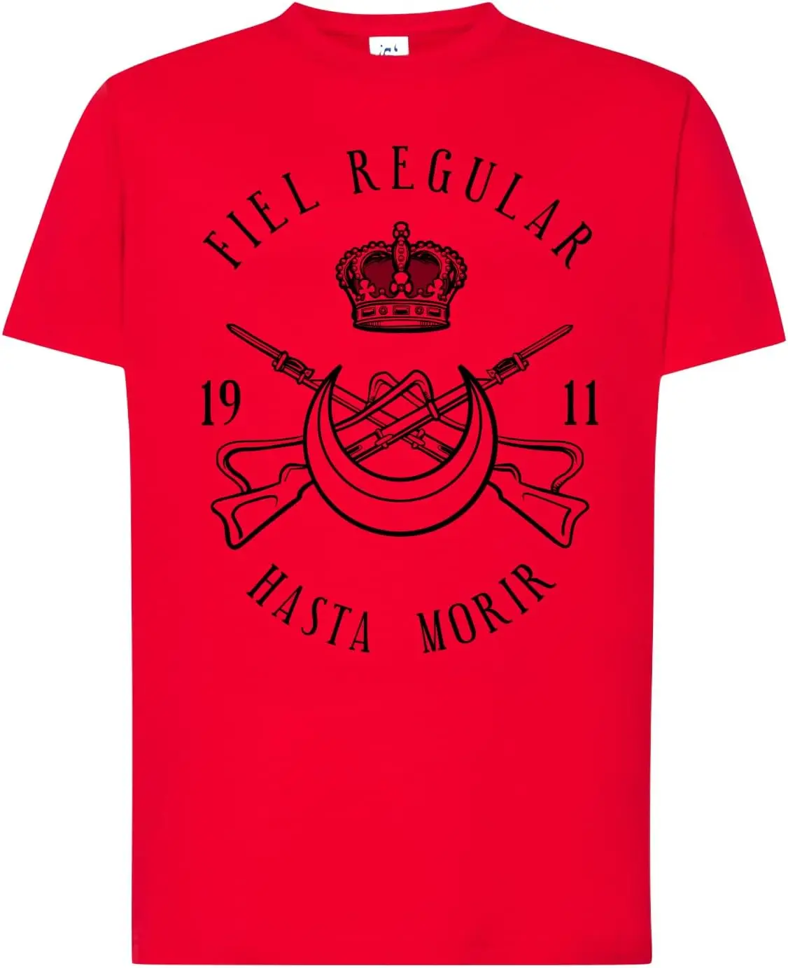 Fiel Regulares de Melilla - Hasta Morir infanteria Men T-Shirt Short Sleeve Casual 100% Cotton Shirt