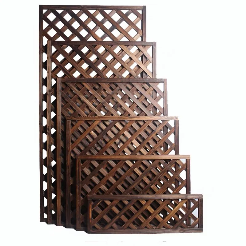 

Fence outdoor flower stand climbing vine frame partition wall fence garden courtyard anti-corrosion carbonized grid