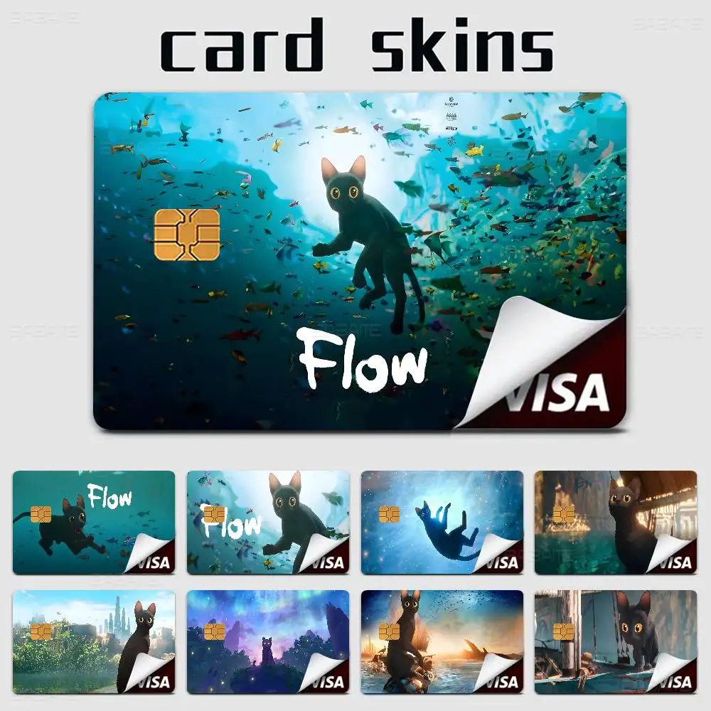 Movie F-Flow Cat Anime Young Creidt Card Debit Card Sticker Film Case Front Tape For Small Big Chip No Chip