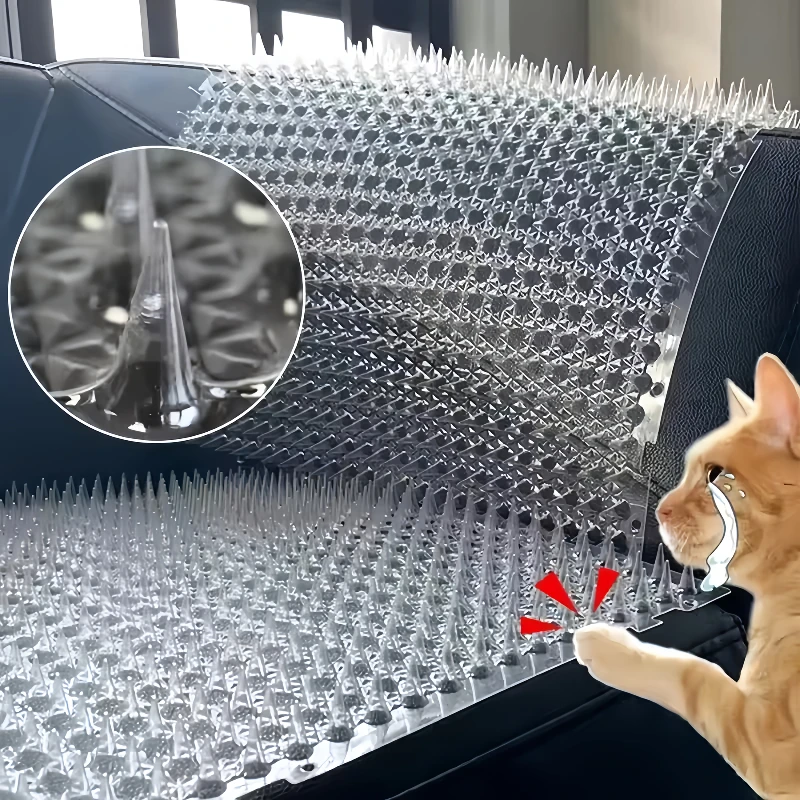 3PCS With Prickle Strips Spikes Straps Keep Cat Dog Away Digging Climbing Pet Supply Pad Anti-Cat Dog Mat Protect Plant view 4