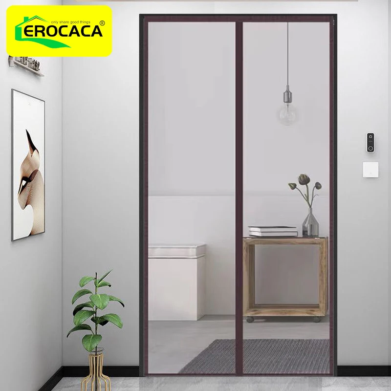 

EROCACA Magnetic Screen Door Mosquito Net Curtain Fly Insect Automatic Closing Invisible Mesh For Kitchen indoor living room