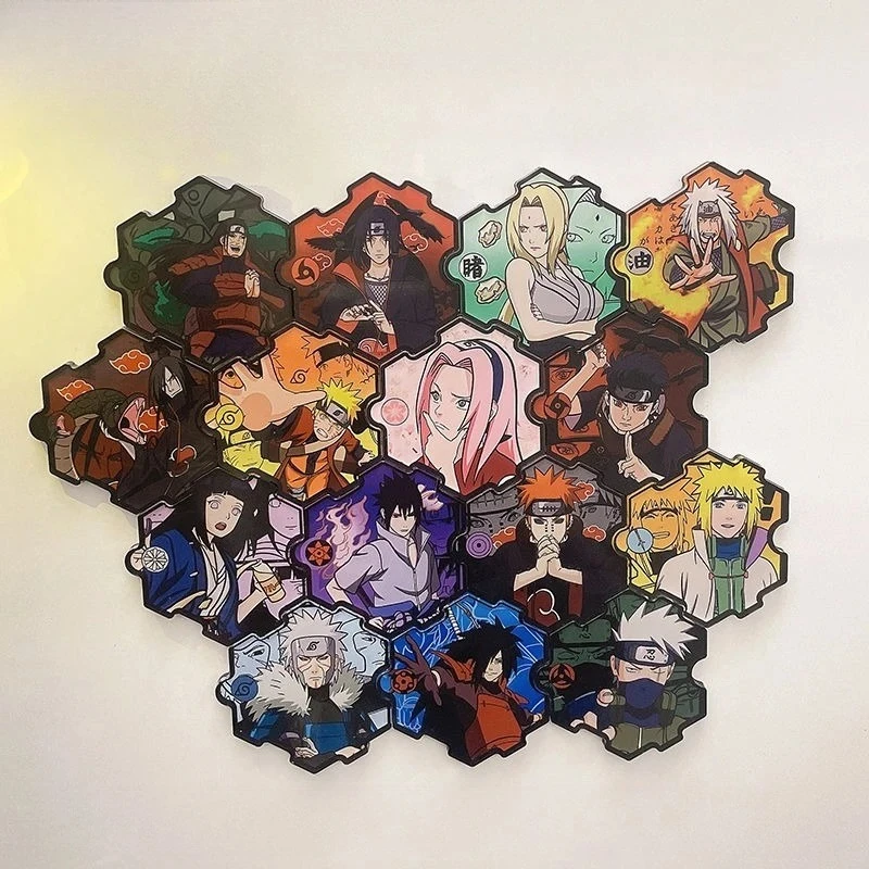 

15 Pcs/set New Product Acrylic Refrigerator Sticker Naruto 25th Anniversary Commemorative Magnetic Sticker Refrigerator Sticker