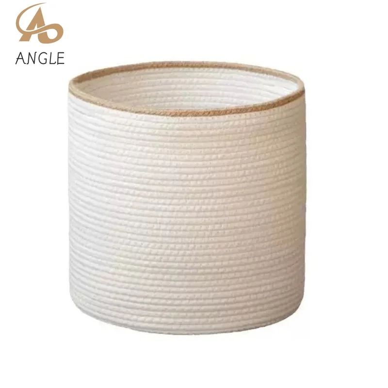 

Корзина из хлопковой веревки в стиле бохо, детский тканый шкаф, контейнеры для хранения, органайзер для детских игрушек, подгузников, одеял, журналов, горшков, гостиной