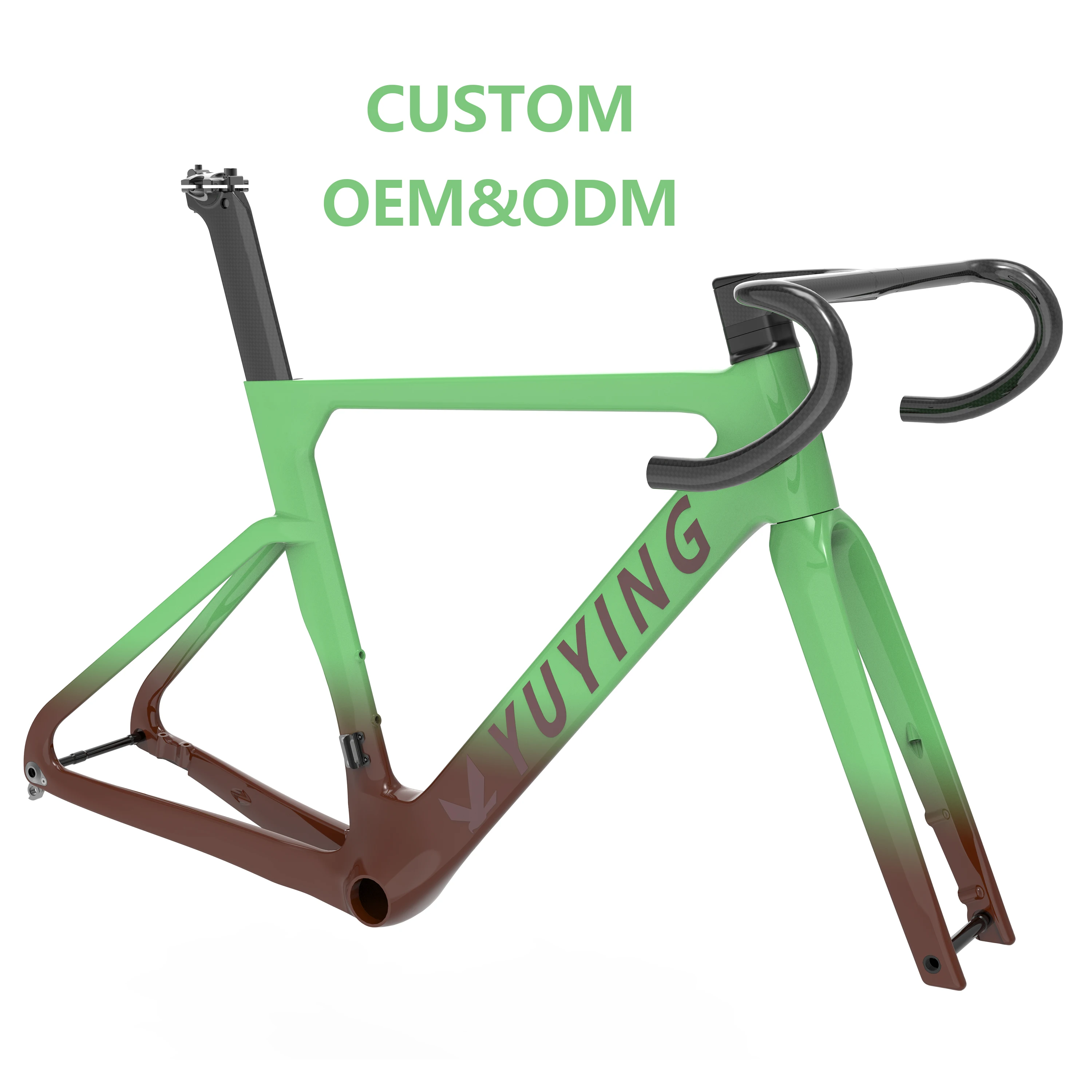 High Performance 700c Road Bike Frame Carbon Fiber with Shimano 105 & Disc Brake T700 and T800 Framesets