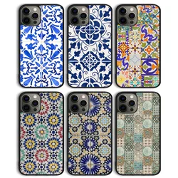 Moroccan Tiles Pattern Phone Case Back Cover For iPhone 17 Air 16 15 14 Plus 11 Pro Max 13 Pro Max 12 Max Coque