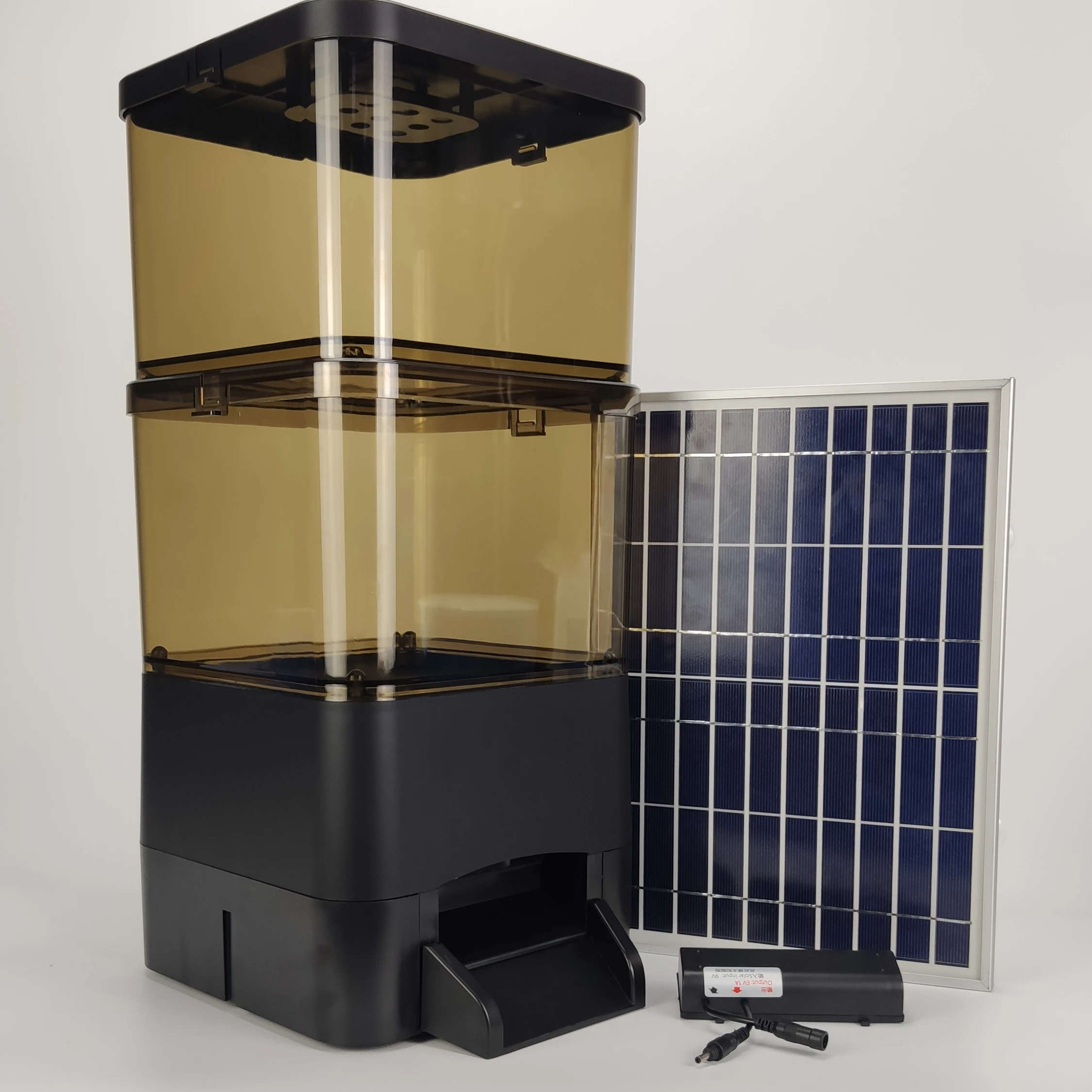 

Solar Panel Fish Feeder China Manufacturer Wholesale New Automatic Pet Feeder