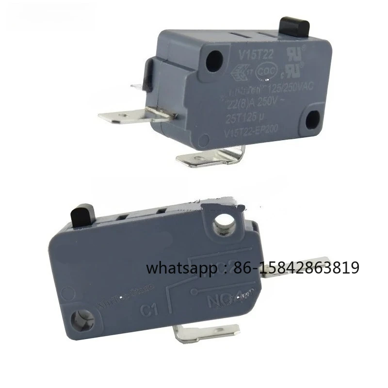 2PCS Micro Switch V15T22 2-pin 22A NC or NO Suitable for Washing Machines, Microwave Ovens, Rice Cookers
