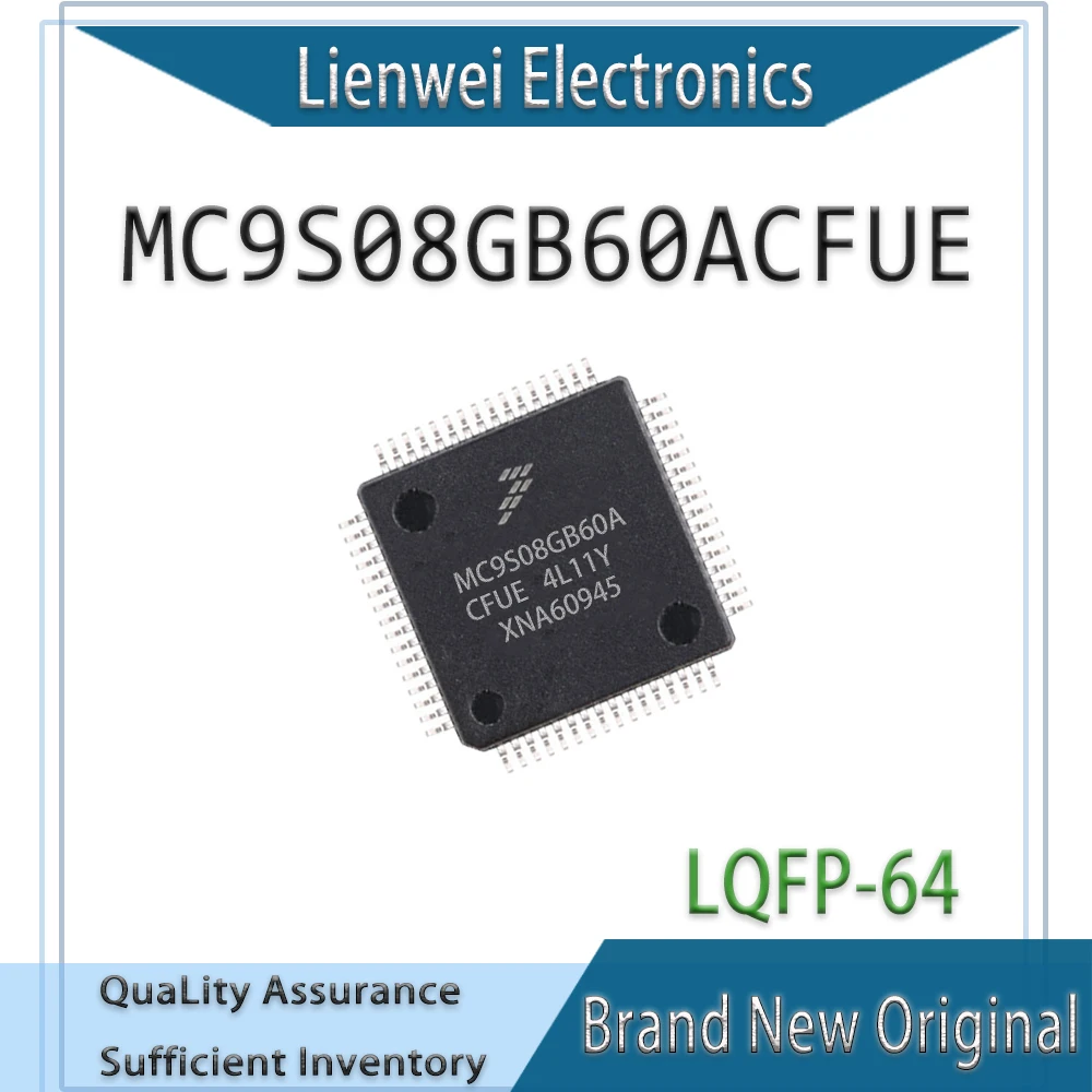 

100% New Original MC9S08GB60A MC9S08GB60ACFUE IC MCU Chipset LQFP-64