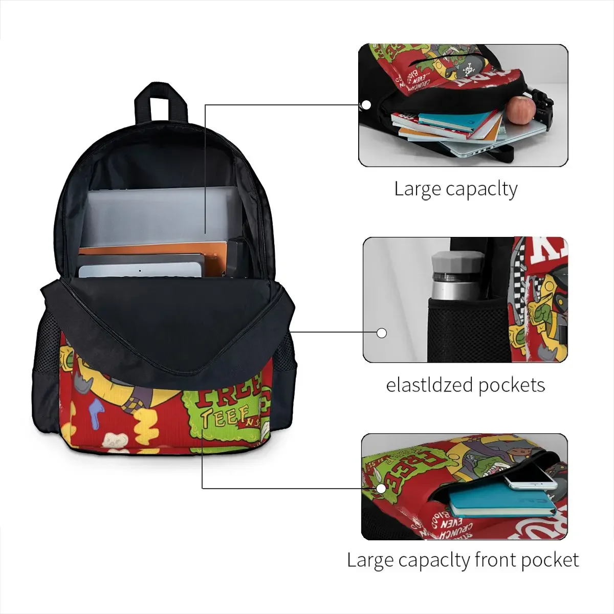 Warhammer Cap'n Krump Mochilas, mochila para laptop, bolsa de ombro para estudantes, mochilas escolares, mochila dos desenhos animados para meninos e meninas