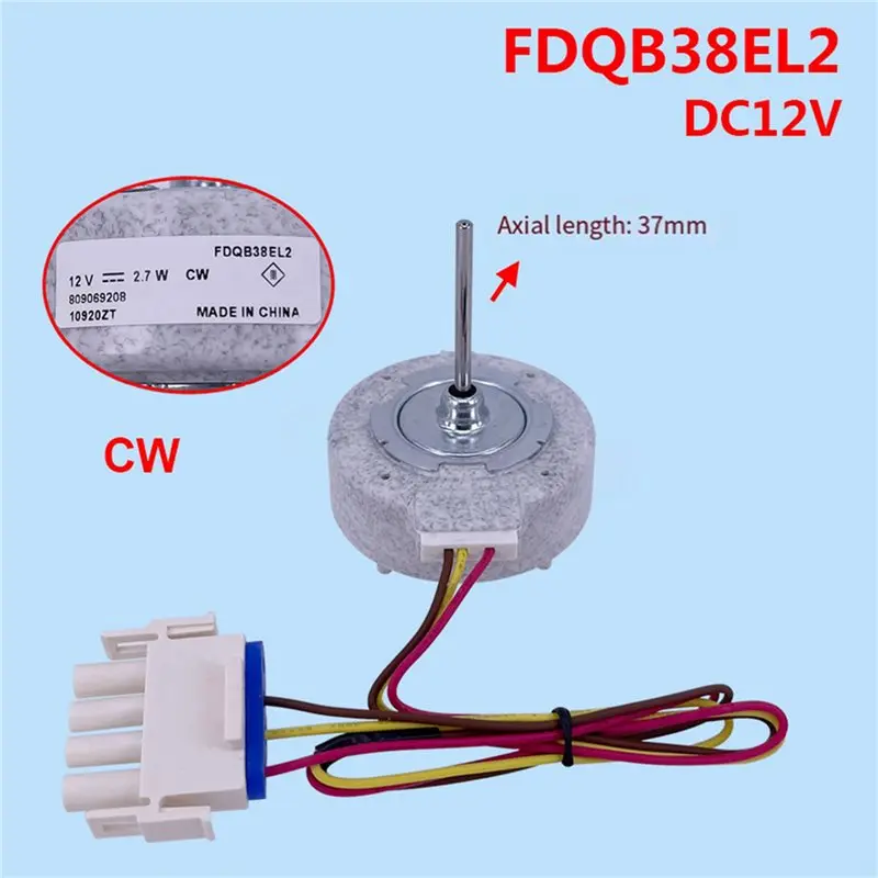 A005-2X Refrigerator Cooling Fan Motor For Electrolux Refrigerator DC12V 2.7W FDQB38EL2 Fridge Radiator Freezer Parts