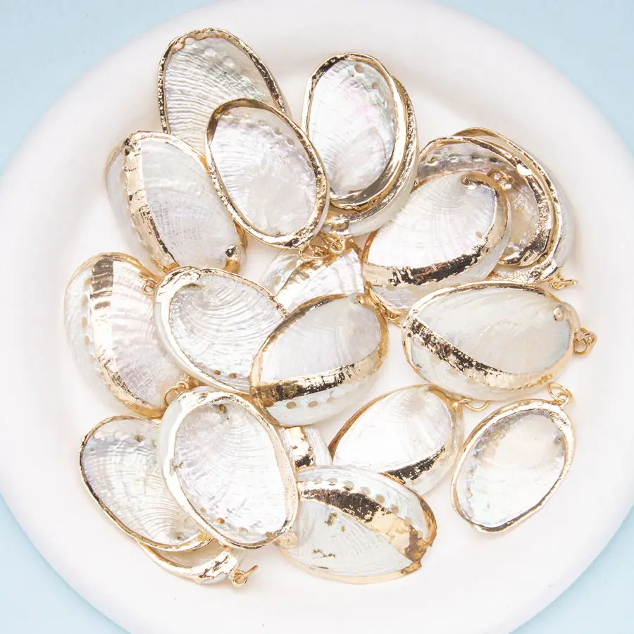 1pc Natural conch Shell Abalone Shell Scallop Pendant DIY Jewelry Bracelet Wind chimes for Women and Men (38 styles)