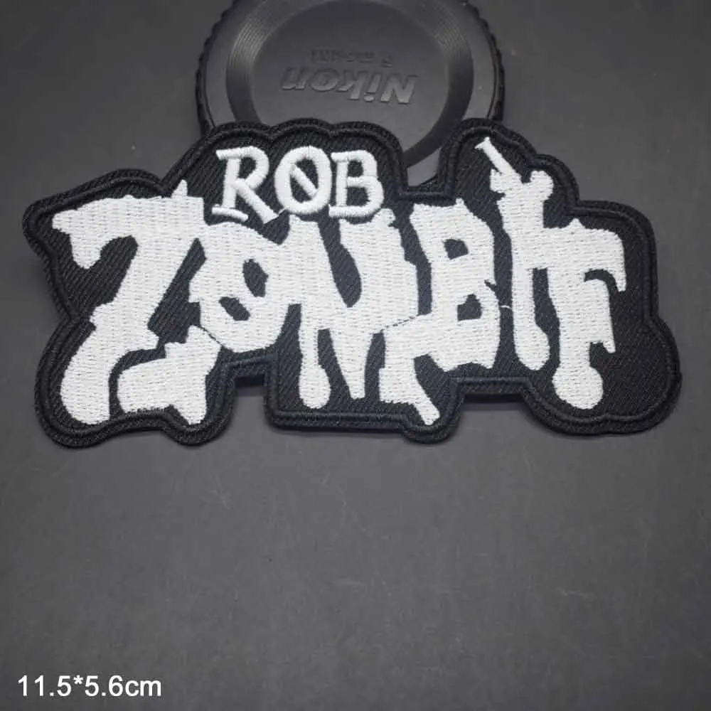 Black White Zombie Snake Music Rock Band Iron On Embroidered Clothes Patch For Clothing  Garment