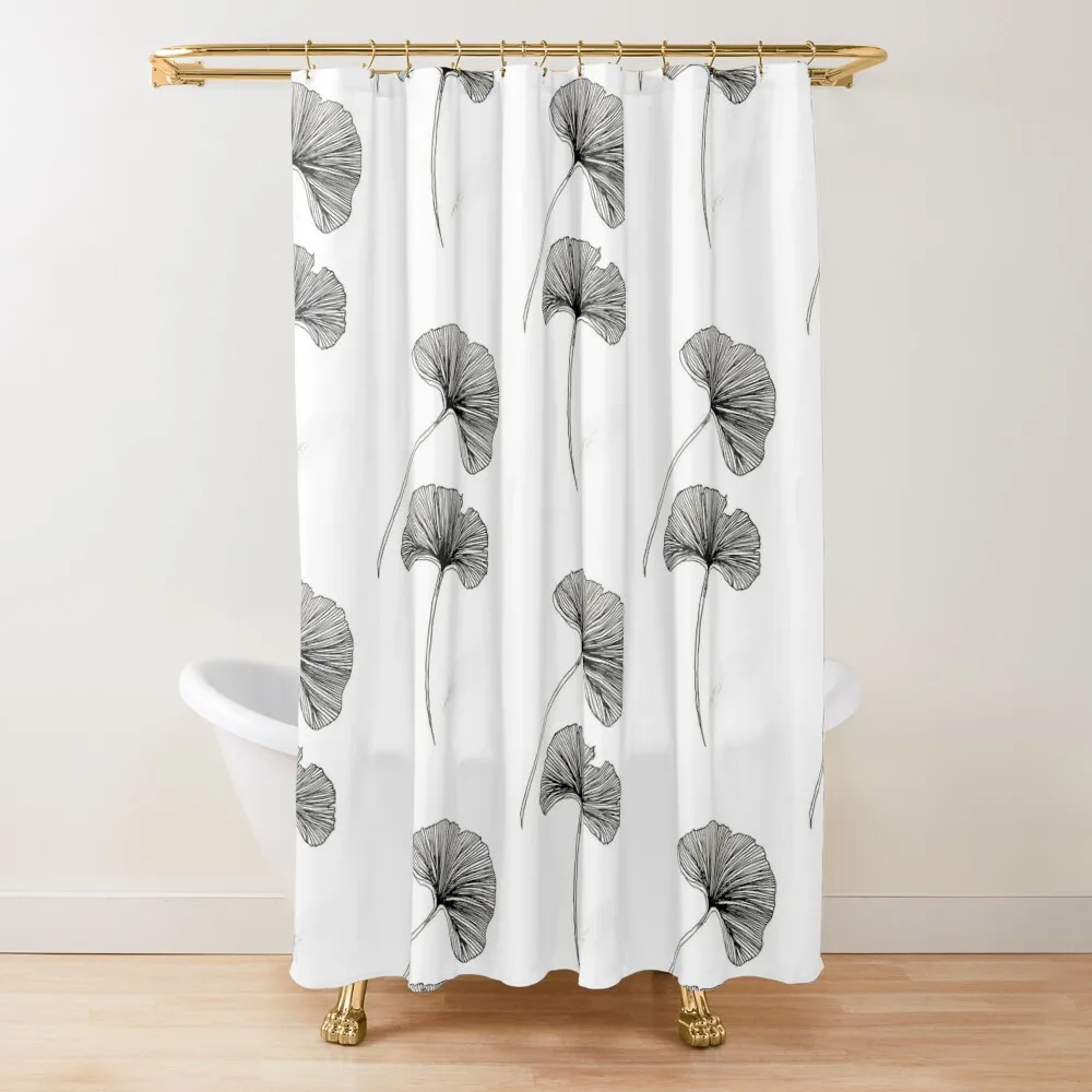 Gingko Shower Curtain Elegant Bathroom Shower For Bathrooms Modern Showers For Bathroom Curtain