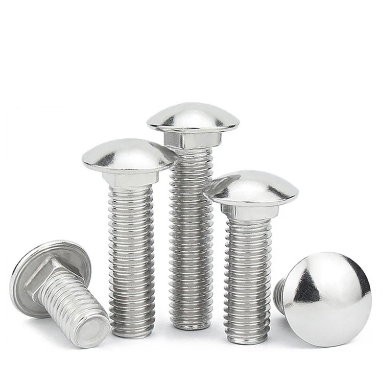 M3 M4 M6 M8 M10 M12 مسامير النقل 304 الفولاذ المقاوم للصدأ الجمالون جولة رئيس ساحة الرقبة النقل المسمار المدرب البراغي