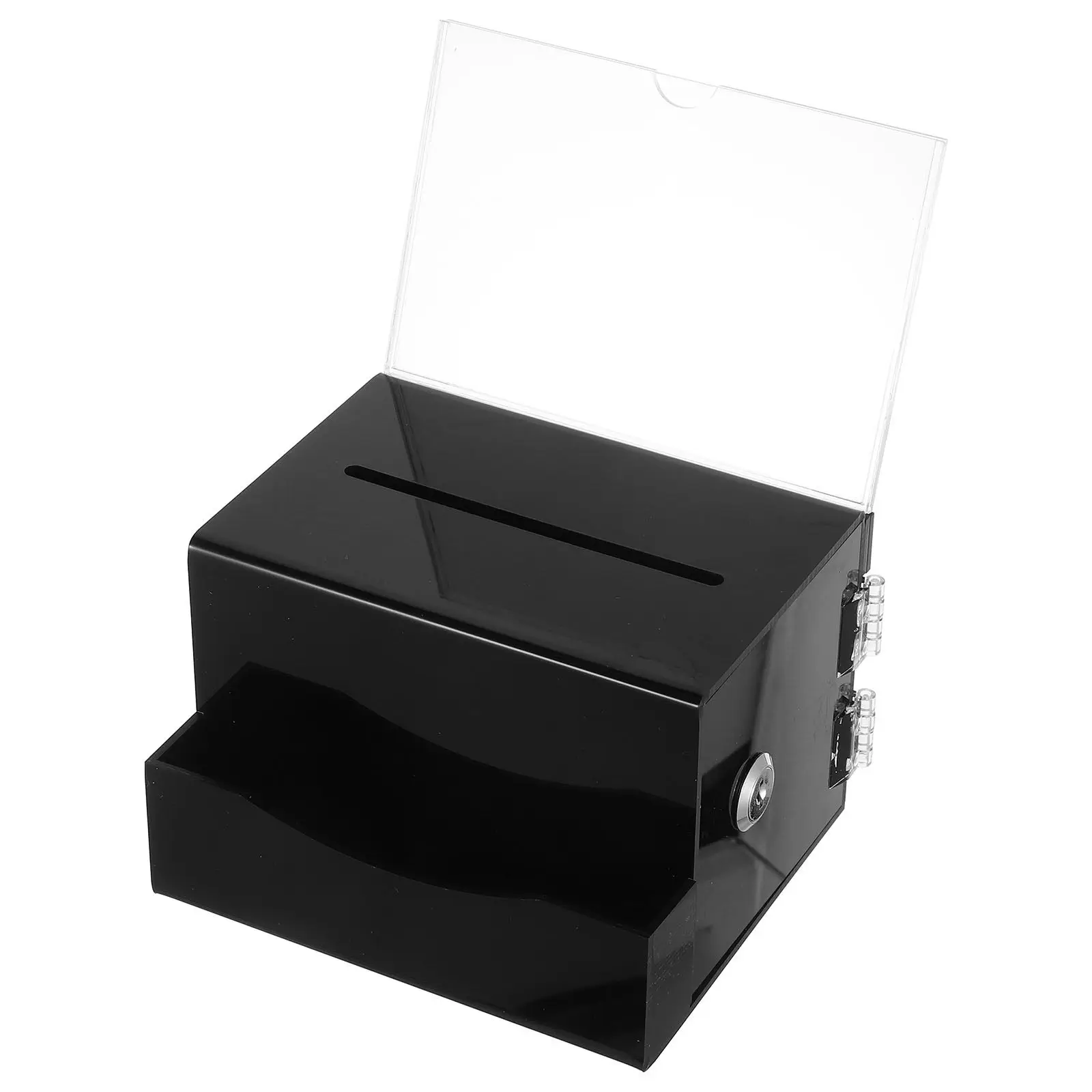 1set-voting-box-acrylic-donation-lockable-ballot-suggestion-comment-fundraising-public-complaint-letter-collection-box