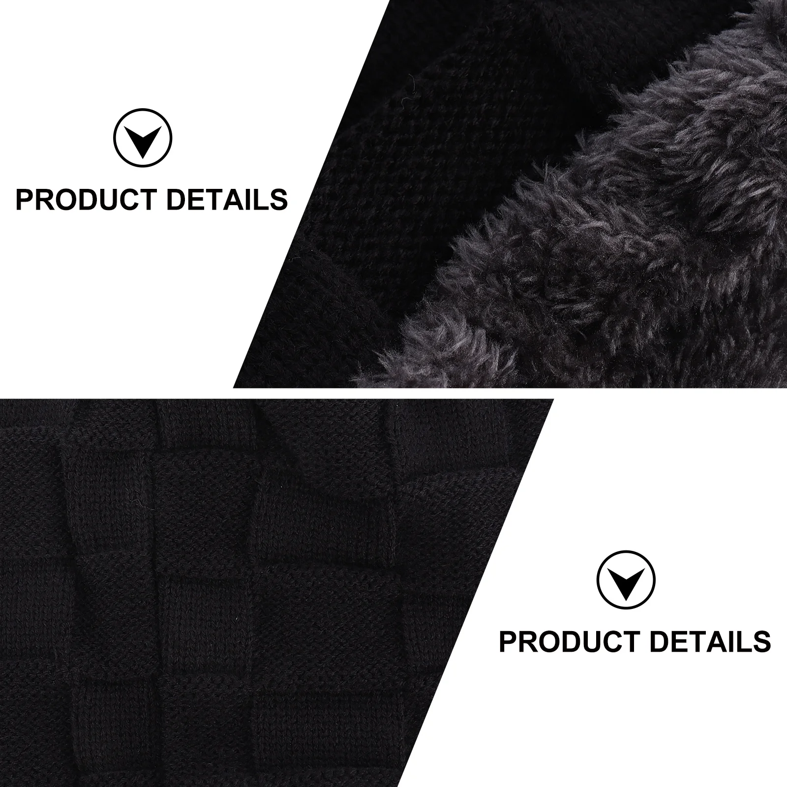 1 مجموعة الرجال قبعة وشاح قفازات مجموعة سميكة محبوك قبعة الشتاء وشاح دافئ الطقس البارد في الهواء الطلق هدية للتزلج التخييم التنزه