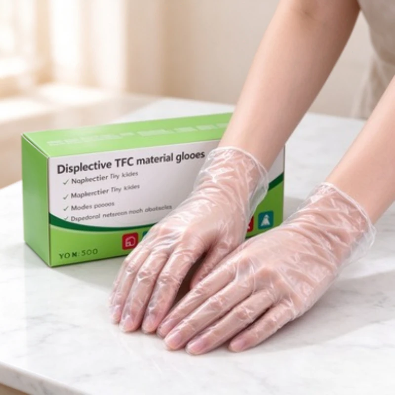 100/200PCS Clear TPE Gloves Powder&Latex Free Disposable Multi-purpose Cleaning Gloves