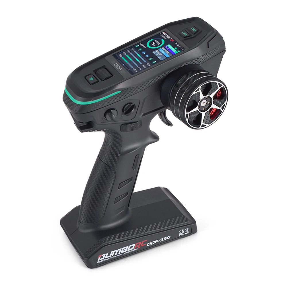 DUMBORC DDF-350 송신기 (수신기 포함) RC 자동차 보트 탱크 LCD FHSS 시스템 용 2.4G 10CH 디지털 라디오 원격 컨트롤러
