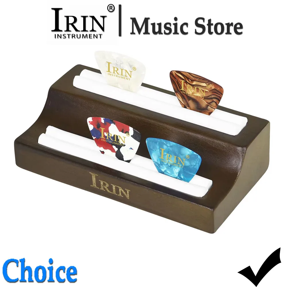IRIN Guitar Paddle Box Adopt Premium Oak All Wood Dual-row Paddle Silicone Card Slot Design Pick Box for Profession Love