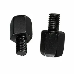 1 Pair Black Motorcycle Wing Mirror Adapters 10mm Male To 8mm Female M10 M8 Right Left Thread Rearview Mirrors Conversion Bolt