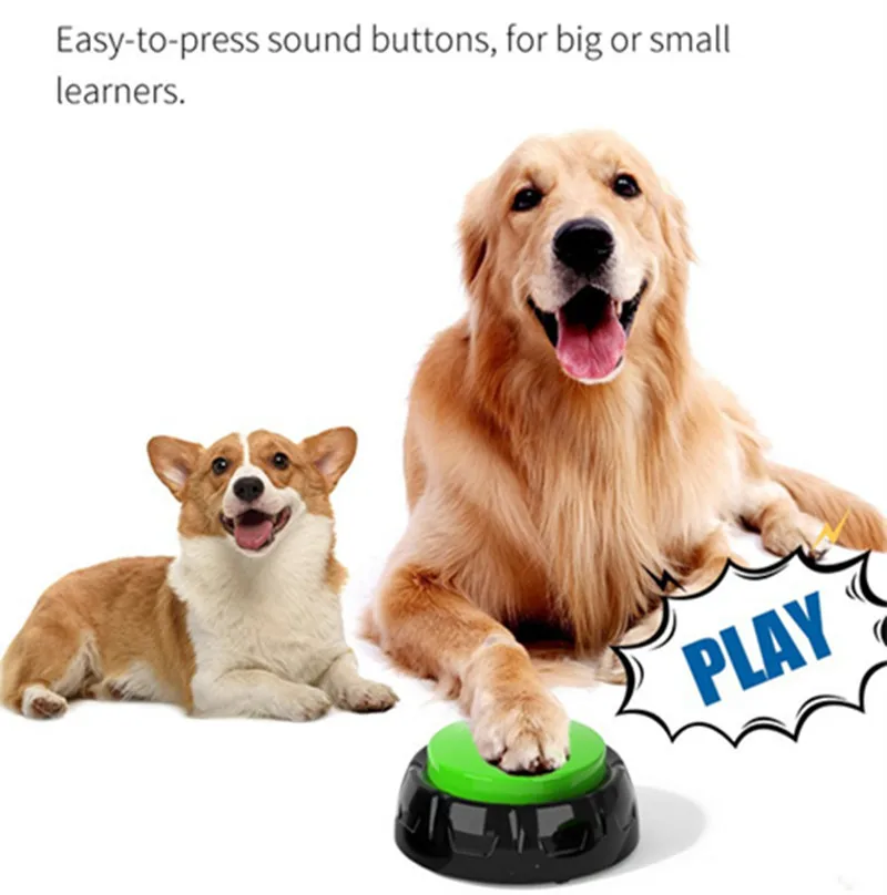 Dog Pet Communication Button Upgrade Recording Dog Ring Dog Interactive Training Sound Button Pet Toys Interactive Dog Toy