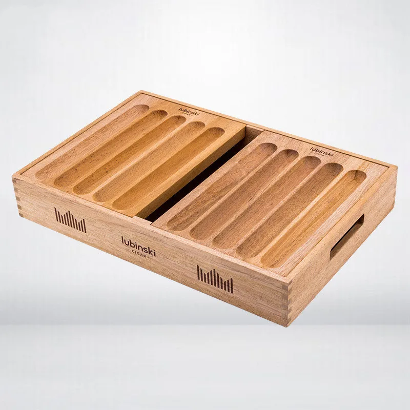 Cigar Tray Double Layer Cedar Wood Accessories Storage Tray Portable Portable Cigar tray