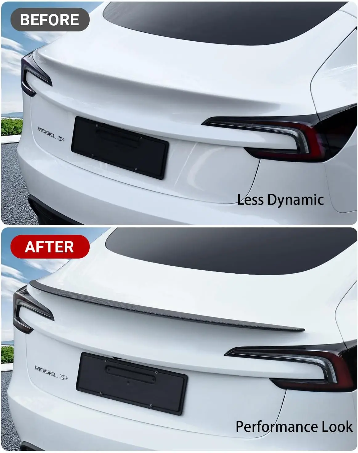 Rear Spoiler Wing Aileron for Tesla Model 3 2024 Highland OEM Performance Rear Trunk Lip Accessories (not for model 3 2017-2023)