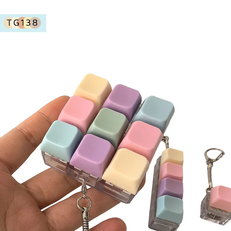 【New】1Pc Keyboard Axis Tester 1/4/5/9 Keys Mechanical Keyboard Axis Tester Button Keycap Keychain Toy Finger Keyboard Caps Toy