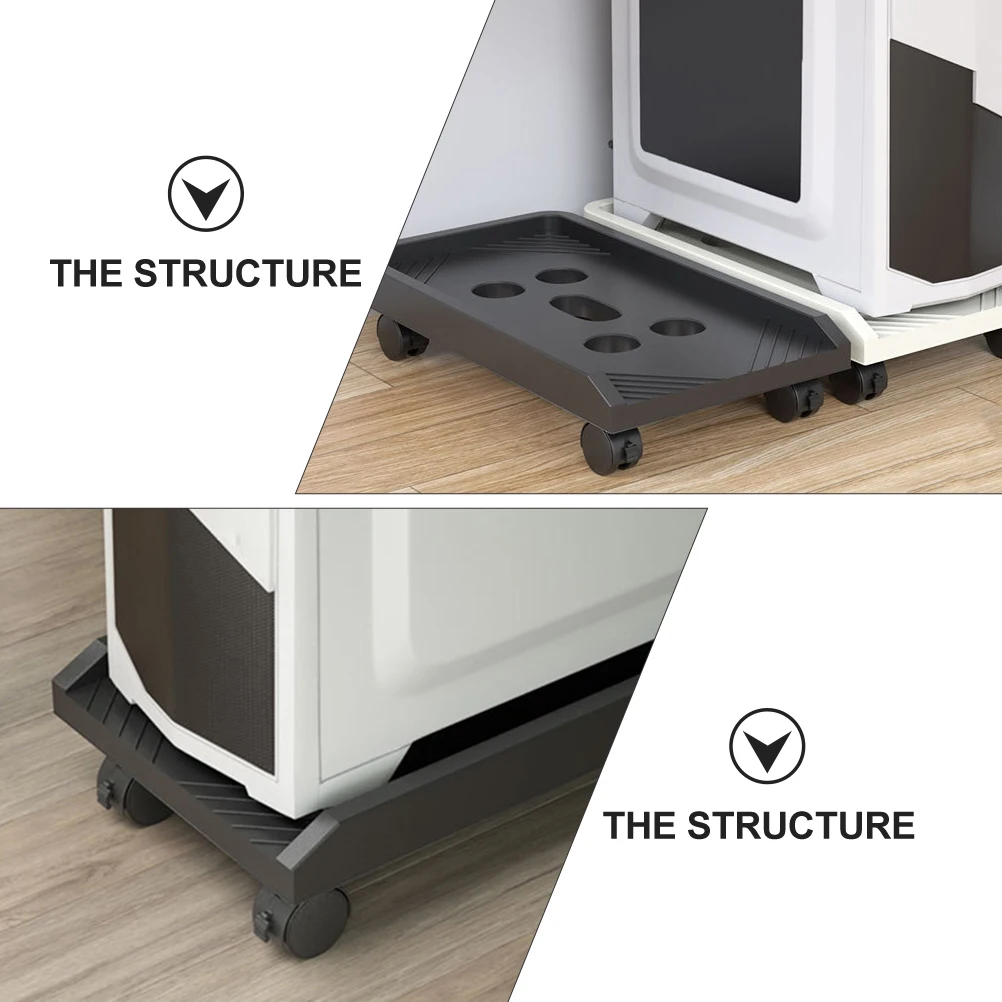 Plastic Computer Mainframe Holder Tower St Shelf Radiating Holes Design Long Lasting Strength Laptop St Storage Solution