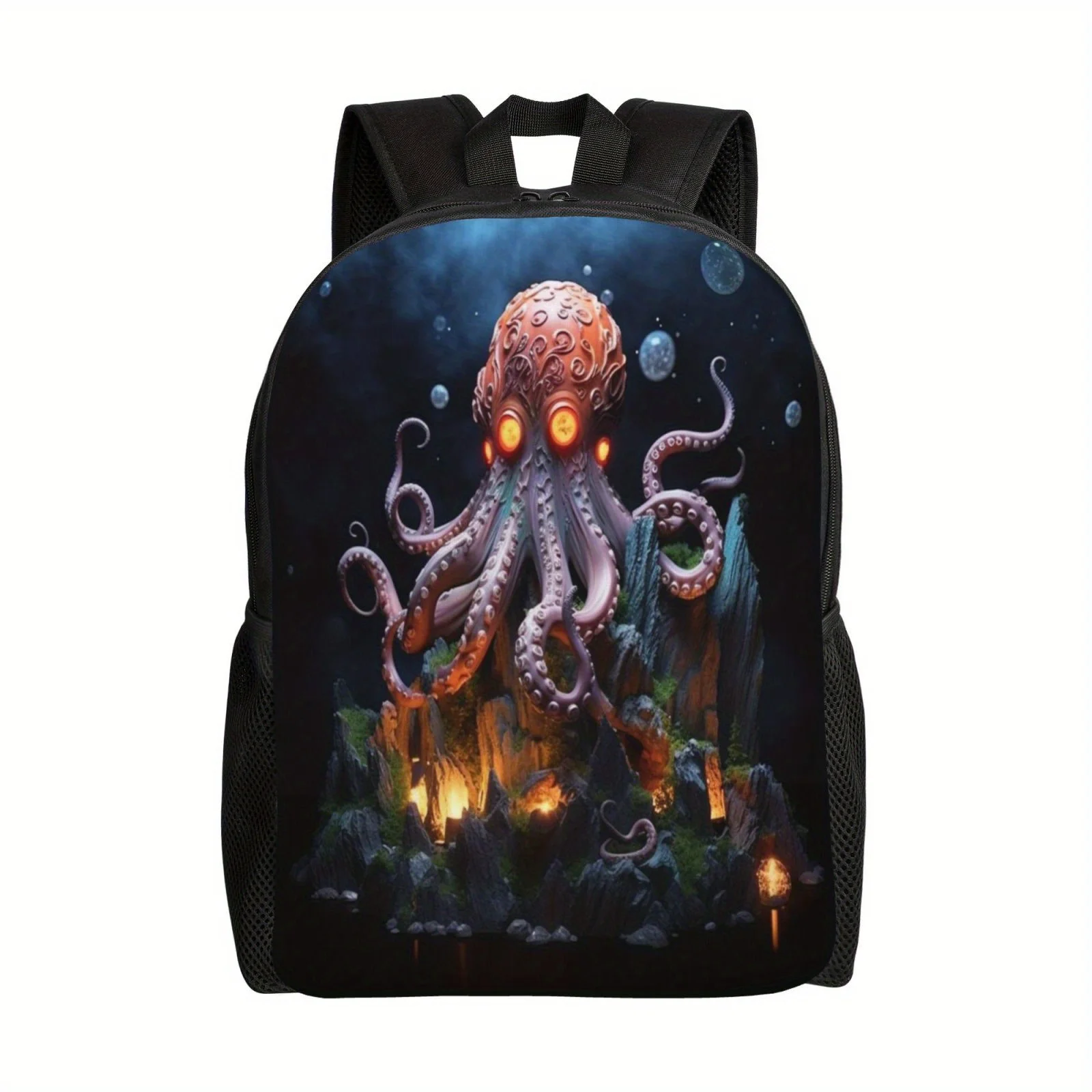 

Octopus printed street style men's cool backpack, casual bag, suitable for daily commuting, strolling and outdoor activities