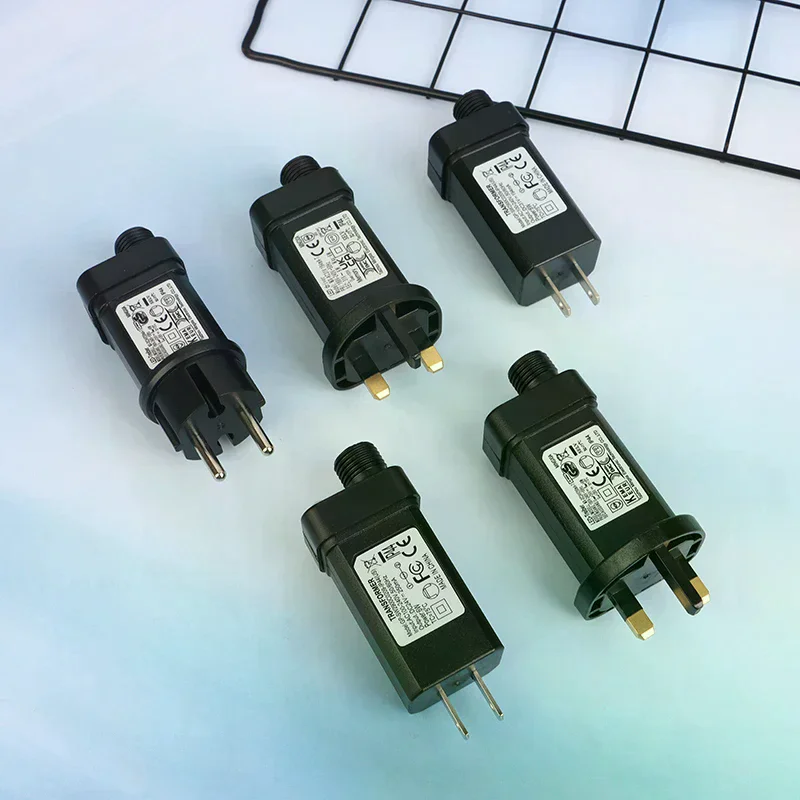 AC 220V To 24V/31V DC 6W 8 Functional LED Lamp Driver EU US UK Plug Switch Adapter IP44 Waterproof Laser Lighting Accessories