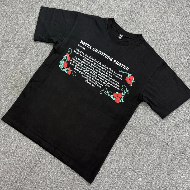 High-quality Minimalist Trendy American-style Casual All Purpose Pure Cotton Patta Top Letter Print PATTA T-shirt Stock