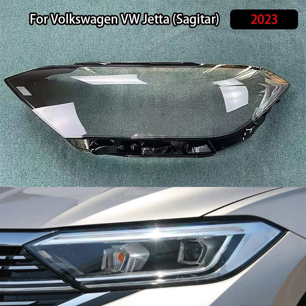 

For Volkswagen VW Jetta (Sagitar)2023 Car Headlamps Cover Headlights Shell Replace Transparent Lampshade Replace Plexiglass Lens